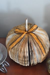 Rustic Book Pumpkin